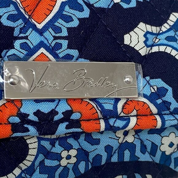 VERA BRADLEY Quilted Wallet Blue Boho Floral Cotton Marrakesh Tri-Fold Retired - Picture 9 of 10